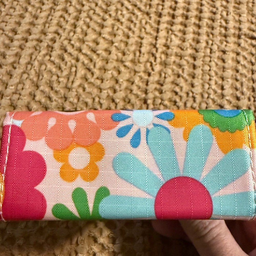 TIC TOK Mini Handbag Lipstick Coin Purse Retro Floral Bold Colorful Snap Handle - Picture 2 of 7